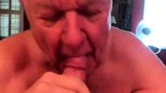 White-haired Grandpa Perfectly Bj With Mouth Cleaning