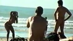 Str8 big dick on beach