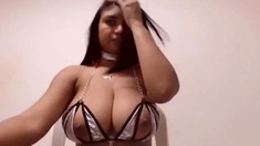 Sexy webcam latina big tits tease big nipples