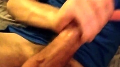 Jerking Off My Thick 20 Year Old Throbbing Cock