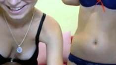 Horniest Amateur 19yo Teen Lesbians Fucking On Webcam