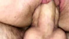 Big cock amateur fucks shaved ass