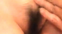 Hairy japanese schoolgirl takes cock in hairy pussy